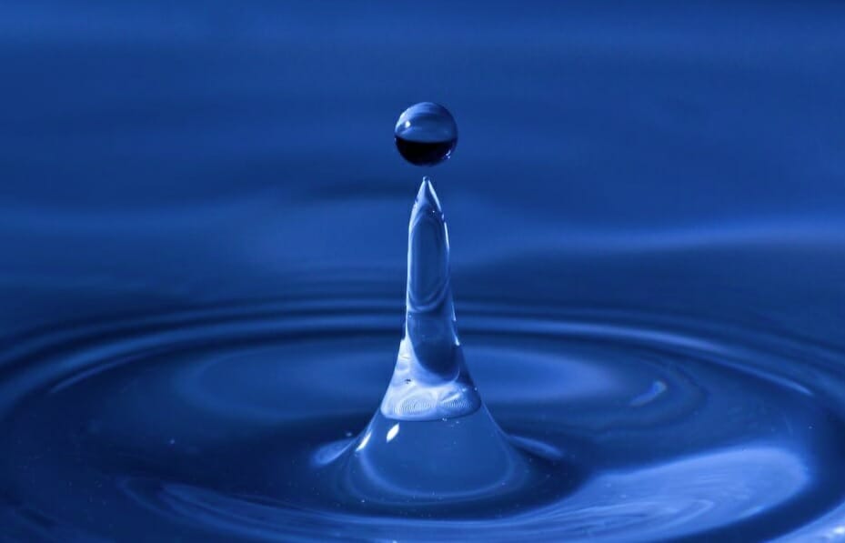 Close up shot of a water drop