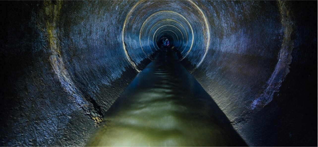 Underground sewer passage