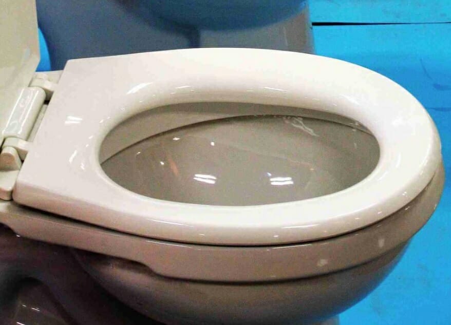 An open toilet