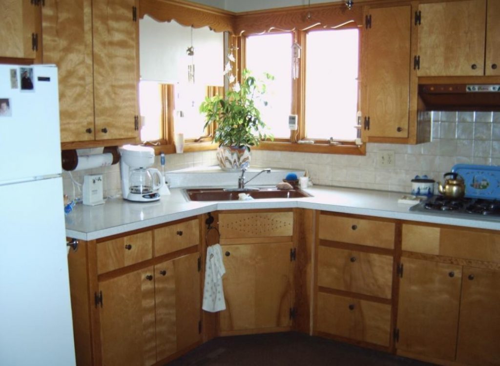 House Kitchen with a wooden texture